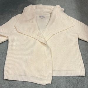 A1. White Open Face Cardigan